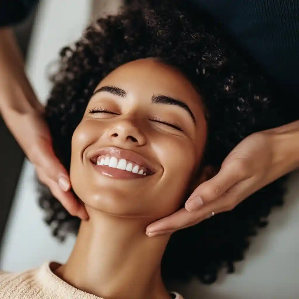 Happy Person Getting Chiropractic Adjustment